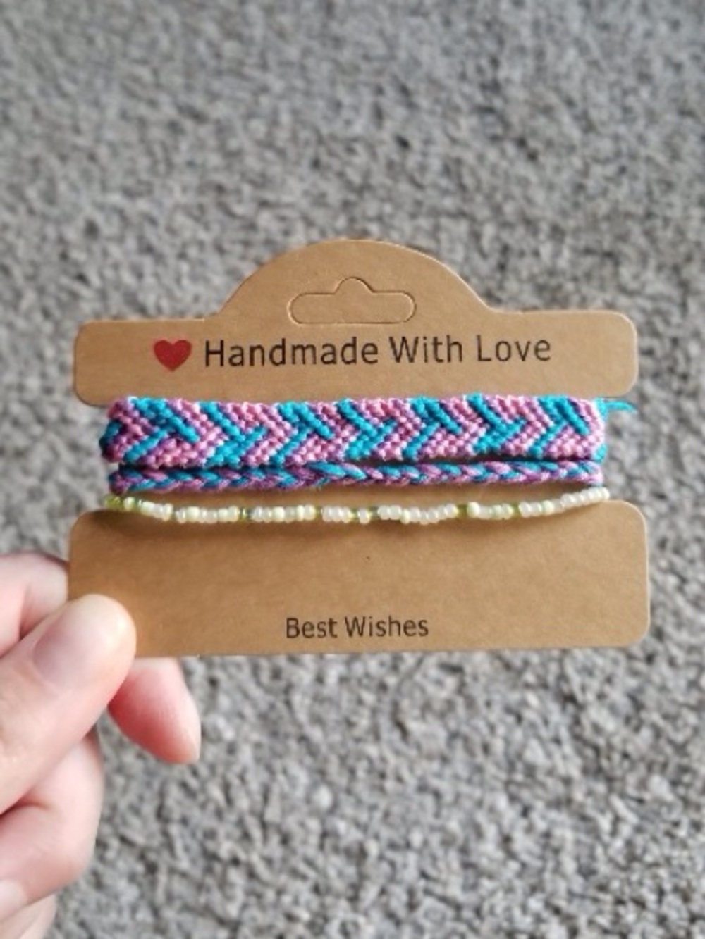 Pink & Blue Friendship Bracelet Set